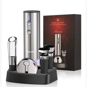 New never opened Moriank Electric Wine Opener Set with Stand, Rechargeable